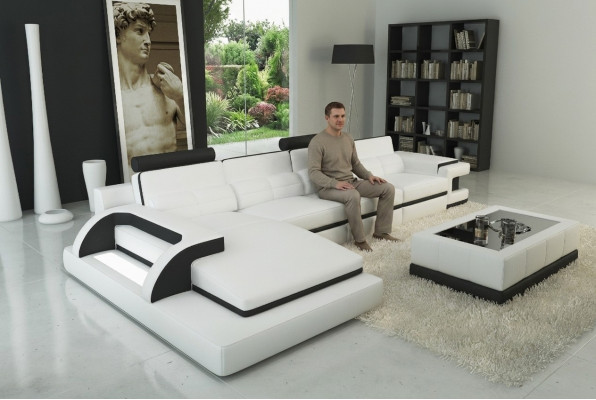 Ledersofa Ecksofa Polster Eck Garnitur Sofae Couchen Sofa Wunnlandschaft