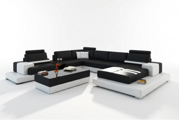 Modern XXL Grouss Wunnlandschaft Sofa Canapé Polsters Eck Sofas Garnitur