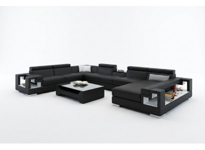 XXL Grouss Wunnlandschaft Lieder Sofa Sofa Couch Polster Sofas Garnitur