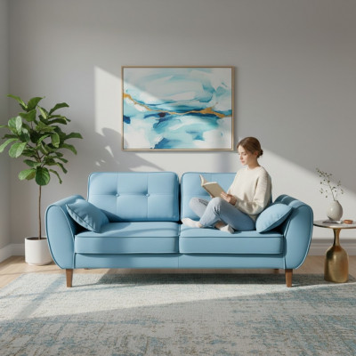 Design Polster Canapé Kanzlei 2 Sëtzer Dokter Praxis Waardezëmmer Miwwelen Sofa Sofas