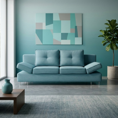 Schlofcouch 3 Sëtzer Schlofsofa Bettsfunktion Büro Wunnzëmmer Canapé Sofa Polster