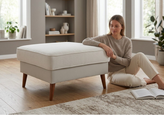 XXL Club Foussocker Lounge Hocker Ottomane Pufa Lieder Textil Dekor Ottoman