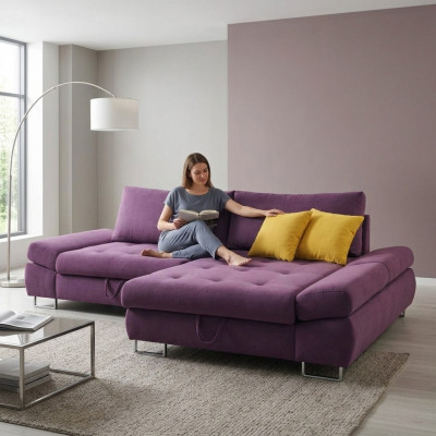Schlofsofa Design Wunnzëmmer Polster Eckgarnitur Ecksofa Sofa Canapé