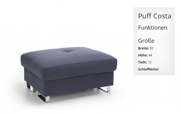 XXL Fousshocker Club Lounge Hocker Lieder Textil Ottoman Designer Pufa Nei