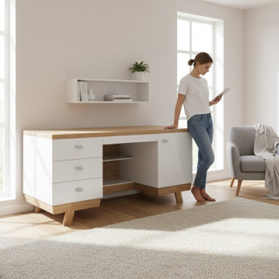 Moderne Schreifdësch Dësch Schreifdëscher Büro Office Chef Dëscher Holz Aspen