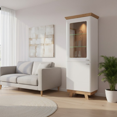 Moderne Vitrinenschaf fir Wunnzëmmer Héichschaf Hotelvitrin Aspen AS-W12
