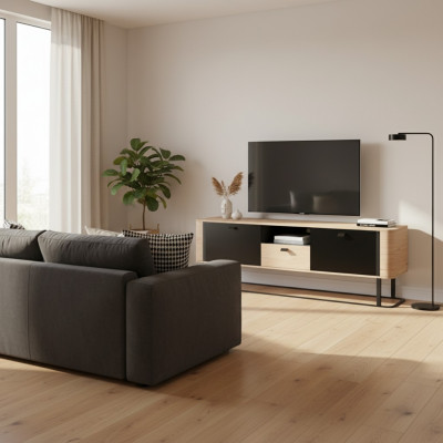 RTV Sideboard Fernsehschaf Schaf TV Dësch modernen Holzschaf