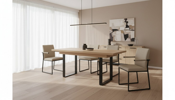 Iessdësch Iessdëscher Dëscher Dësch Büro Design Holz Konferenzdësch Bespriechungstisch