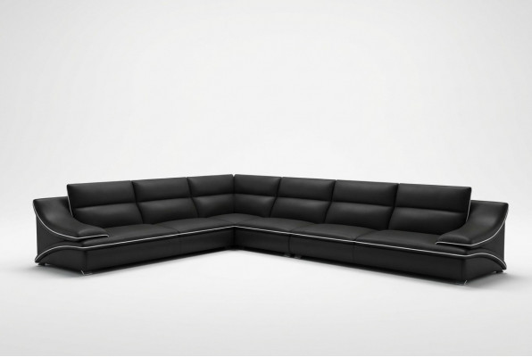 Ledercouch Wunnlandschaft Eckcouch XXL Polster Eck Sëtz Couch Garnitur