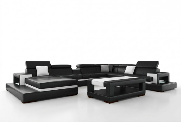 XXL Liedersefa Ecksefa Design Grouss Sofa Couch Polster Eck Sëtz Dekor Garnitur