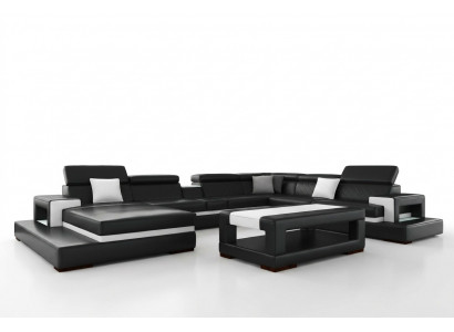 XXL Liedersefa Ecksefa Design Grouss Sofa Couch Polster Eck Sëtz Dekor Garnitur