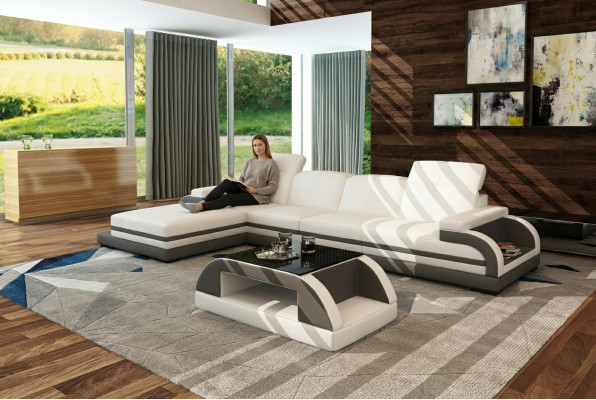 Liederdivan Canapé Wunnlandschaft L-Form Design Modern Divan Eckdivan Divanen