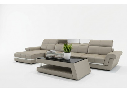 Ledercouch Wolllandschaft L-Form Design Modern Couch 5136B Couches