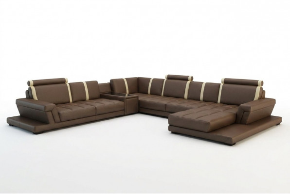 Léadersofa Sofa Canapé Polster Wunnlandschaft Designer Léadersofa