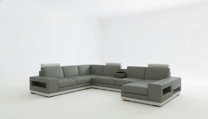 Lieder Canapé Couch Wunnlandschaft U-Form Design Modern Canapé 5154