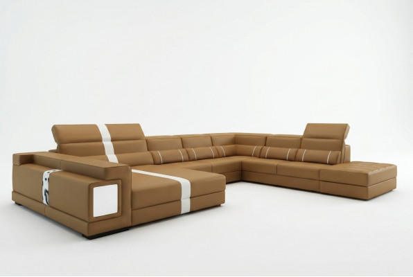 Luxus Wunnlandschaft Ecksofaa Sofa Canapé Polster Lieder Sëtz U Form