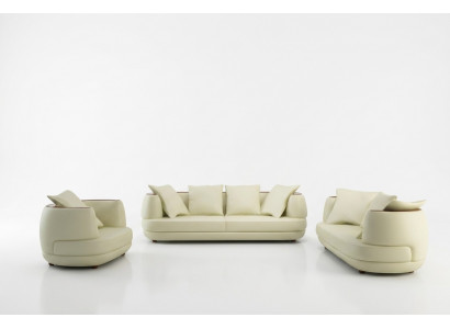 Luxus Design Canapé Sët Klassesch Lieder Couch Këssen Set Sofa