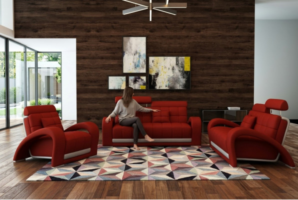 Léier Sofa Canapé Sofagarnitur Stuff Garnituren Canapé Set Sëtz Sofas