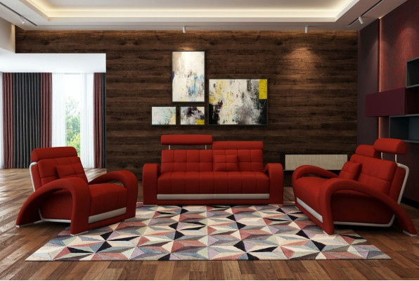 Léier Sofa Canapé Sofagarnitur Stuff Garnituren Canapé Set Sëtz Sofas