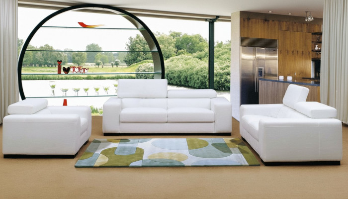 Modern Multifunktiounscouch Sofa Polster Garnitur 3+2+1 Sëtz Lieder Set
