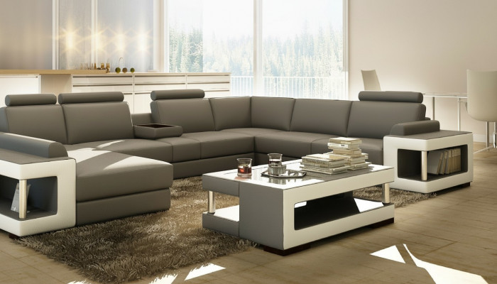 Luxus Glastisch Wunnzëmmer Niewentisch Designer Dëscher Glas Lieder