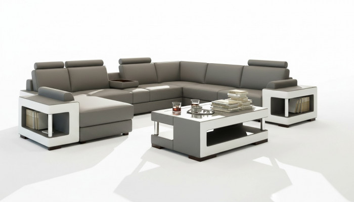 Luxus Glastisch Wunnzëmmer Niewentisch Designer Dëscher Glas Lieder