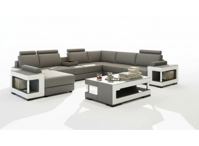 Luxus Glastisch Wunnzëmmer Niewentisch Designer Dëscher Glas Lieder