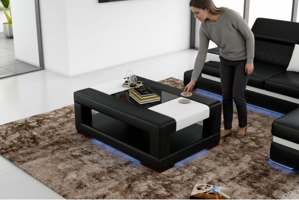 Luxus Wunnzëmmer Glastësch Designer Niewentësch Tëscher Wunnen