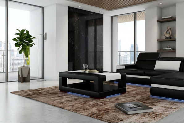 Luxus Wunnzëmmer Glastësch Designer Niewentësch Tëscher Wunnen