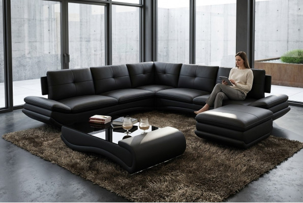 Sofadësch Design Wunnzëmmer Glas Lieder Canapé Sofa Dësch Kaffi Bäistell.