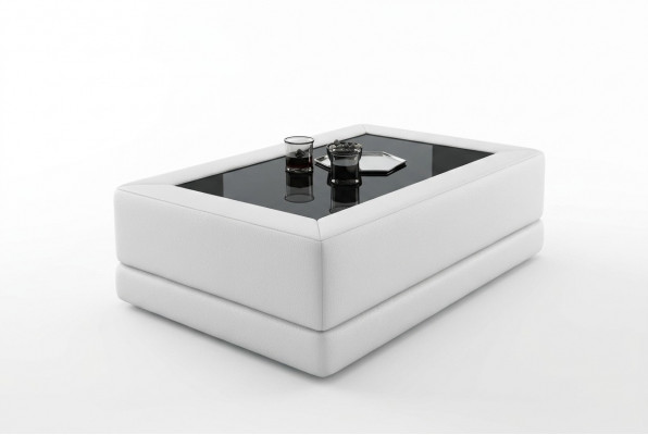 Modernen Dëscht fir de Wunnzëmmer Designer Dësch Glasdësch Niewendësch Sofa Dëscher Wunnzëmmer