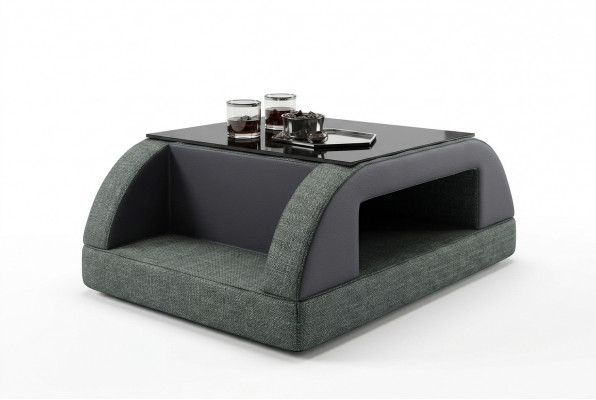 Modernt Designer-Dësch Couchtisch Glastisch Bäistell-Sofa Dëscher Wunnzëmmer