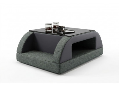 Modernt Designer-Dësch Couchtisch Glastisch Bäistell-Sofa Dëscher Wunnzëmmer