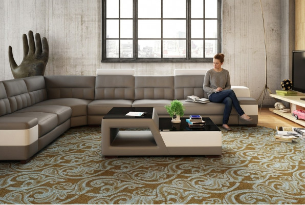 Modernen Designer Glastisch Säitentisch Sofa Dësch Wunnzëmmer Couchtisch Dësch