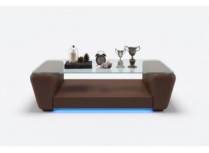 Modernt Designer Glasdësch Niewendësch Wunnzëmmer Dësch Couchtisch Sofa