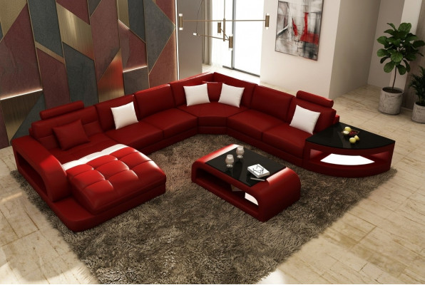 Design Couchtisch Glastisch Dëscher Polster Dësch Wunnzëmmer Miwwelen Niewendësch