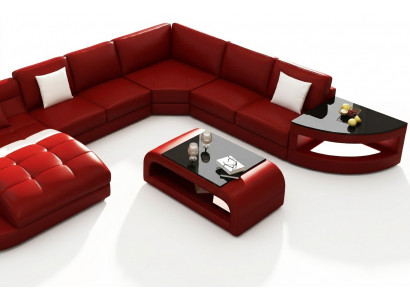 Design Couchtisch Glastisch Dëscher Polster Dësch Wunnzëmmer Miwwelen Niewendësch