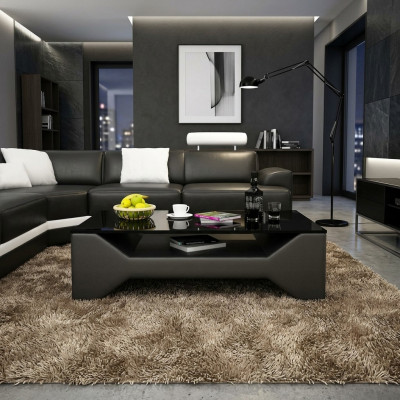 Canapé Dësch Design Dësch Wunnzëmmer Glas Lieder Sofa Bäistell Kaffisdësch Couch