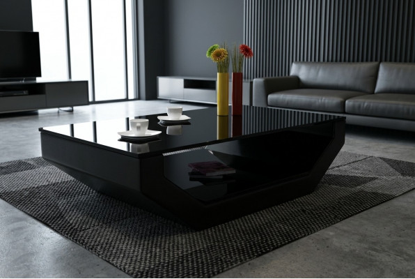 Design Space Luxus Lieder Glastësch Stuff Canapé Dësch Niewendëscher