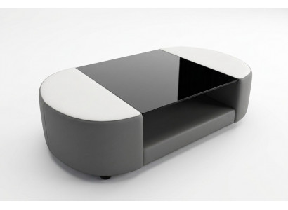 Sallzëmmer Dësch Design Glas Canapé Sofadësch Polster Dësch Dëscher