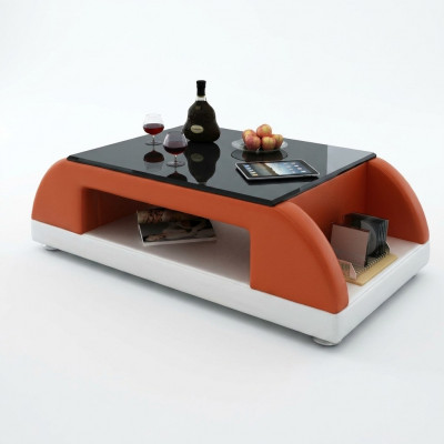 Modern Sofa Polster Lieder Dësch Wunnzëmmer Bäitstell Glas Dëscher Kaffi