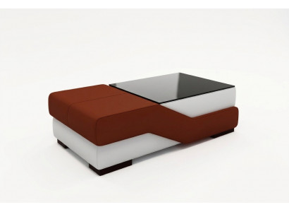 Designer Glasdësch Dësch Polster Modern Wunnzëmmer Lieder Canapé Sofa