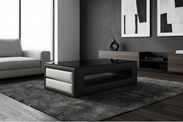 Design Glasdësch Salondësch Säitendësch Canapé Sofa Dëscher Lieder Polster Dësch