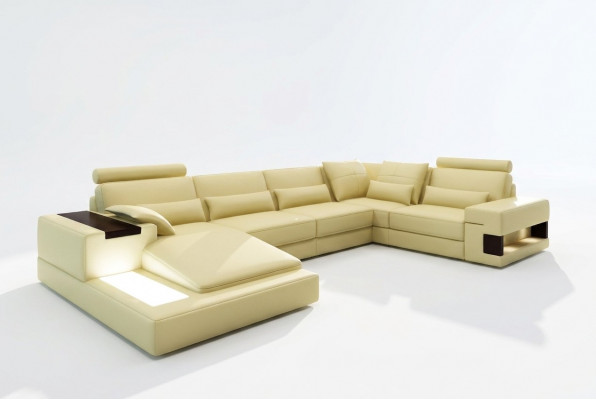 Moderne Designer Ecksofa U-Form Wunnlandschaft Couche Sofaen Polster.