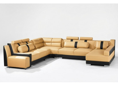 Lieder Sofa Canapé Polster Eck U Form Wunnlandschaft Eckgarnitur Sofasen