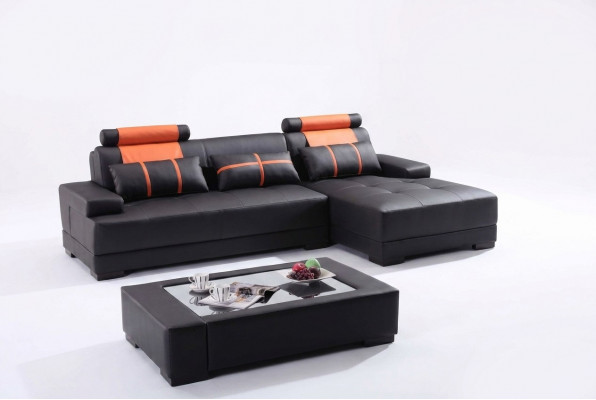 Designer Polstersofa aus Lieder, L-förmeg Couche, modern Sofaen, Couchen.