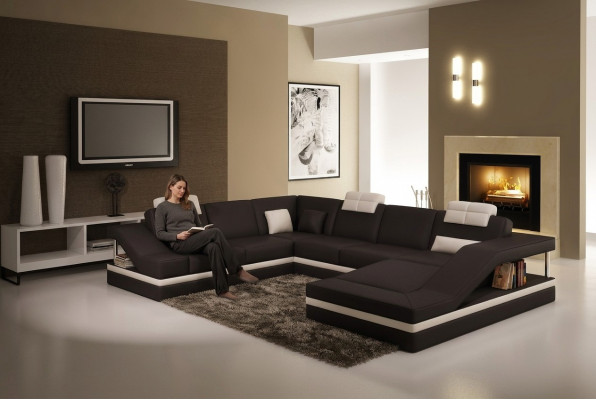 Modern Wunnzëmmer Eckcouch Wunnlandschaft Grouss XXL Lieder Sofa