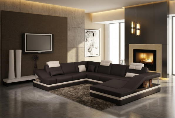 Modern Wunnzëmmer Eckcouch Wunnlandschaft Grouss XXL Lieder Sofa