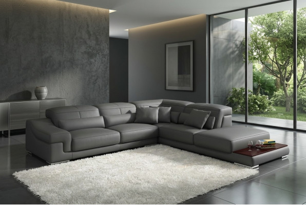 Multifunktions-Relac-Ecksofa Ledersofa Sofa Couch Polstersëtzer Eck-Sitz-Garnitur