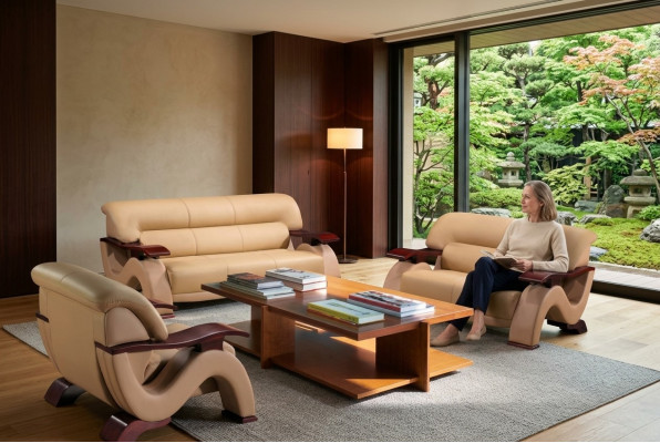 Modern Designer Sofagarnitur Canapé Sofa Polster Set Luxus Lieder Couchen